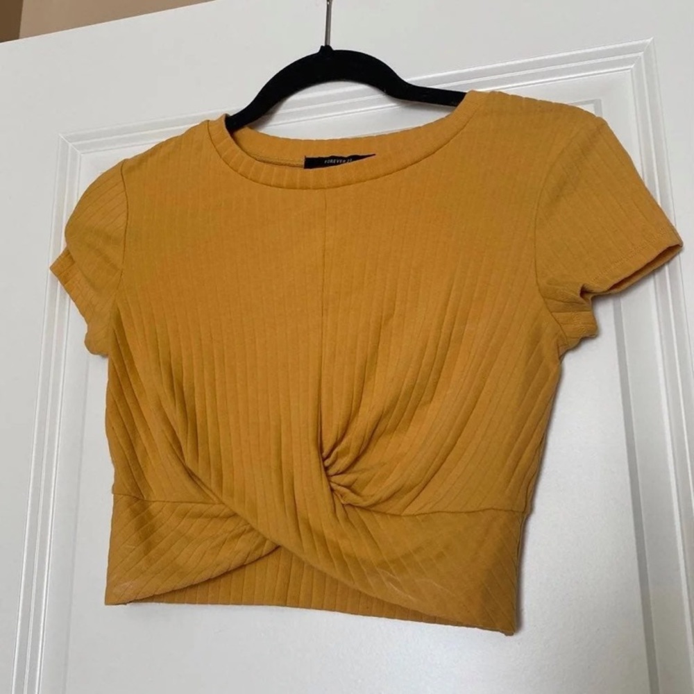 Forever 21 yellow crop top